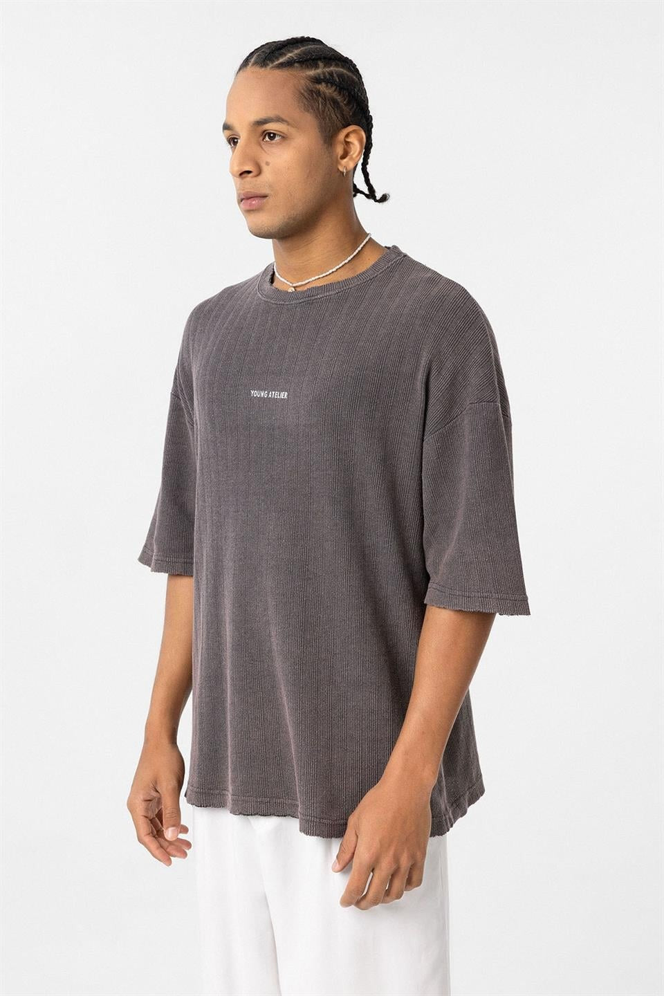 Oversized Knit T-Shirt (Machine Washable)
