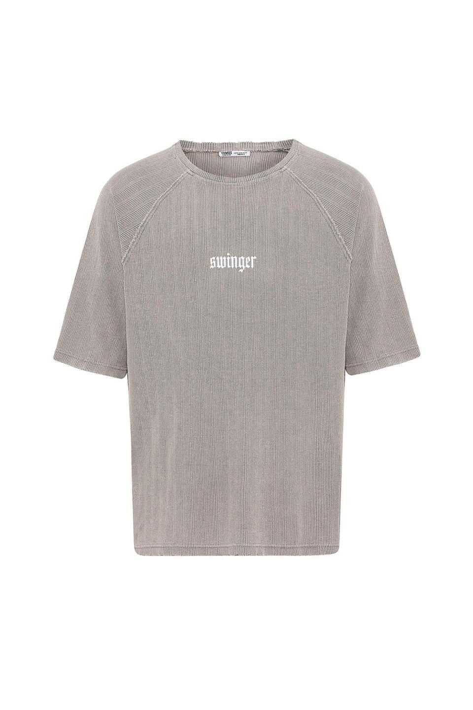 Oversized Printed Knit T-Shirt (Machine Washable)