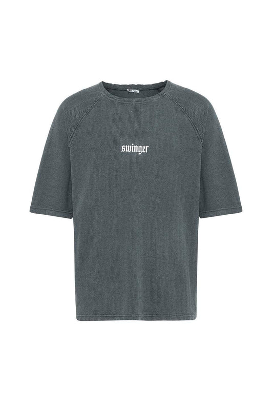 Oversized Printed Knit T-Shirt (Machine Washable)