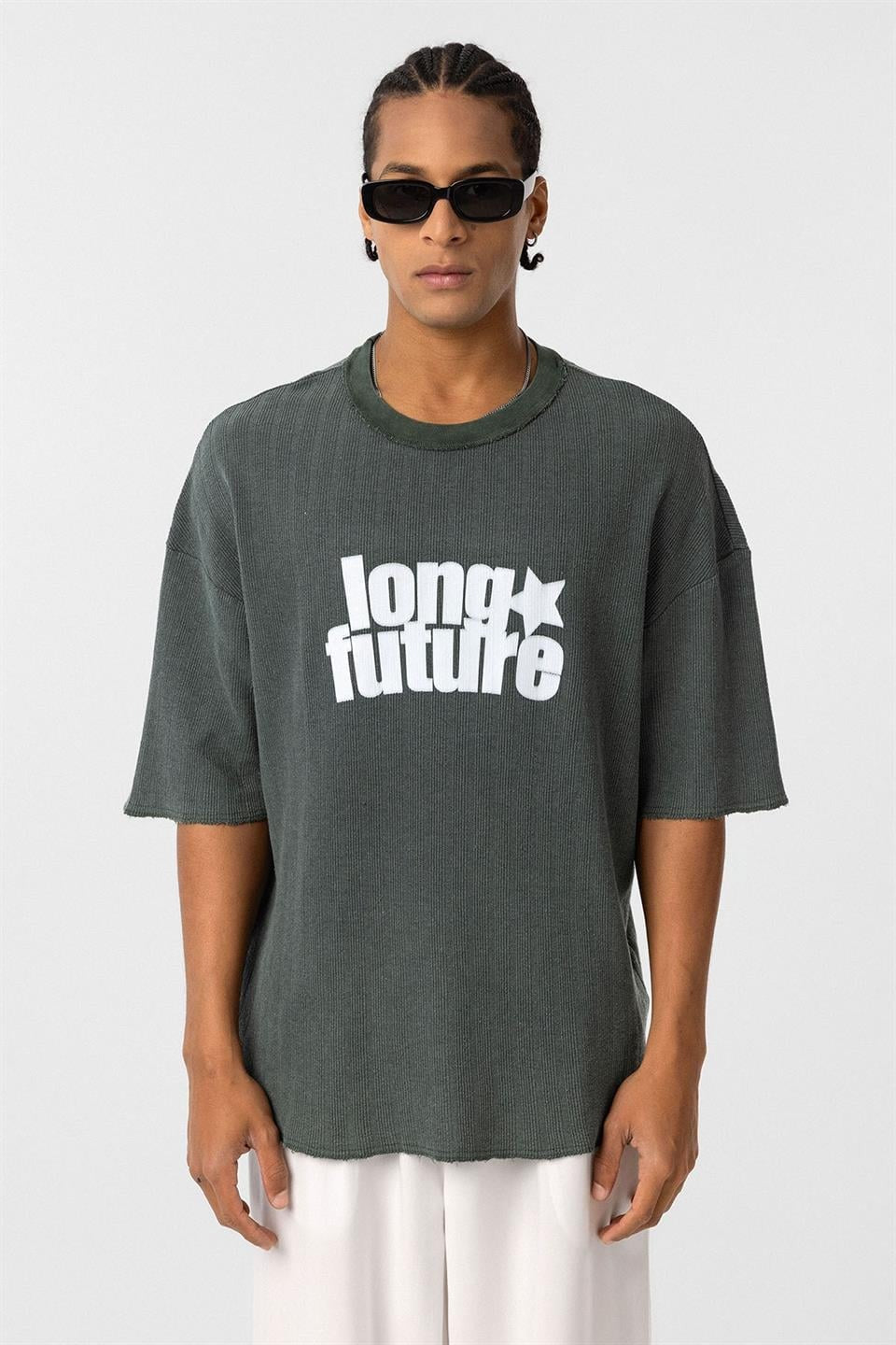 Oversized Knit T-Shirt (Machine Washable)