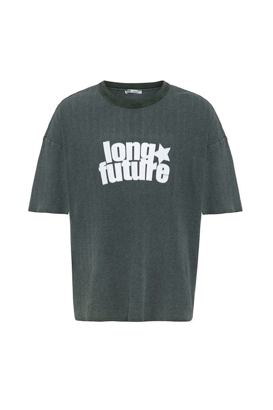 Oversized Knit T-Shirt (Machine Washable)