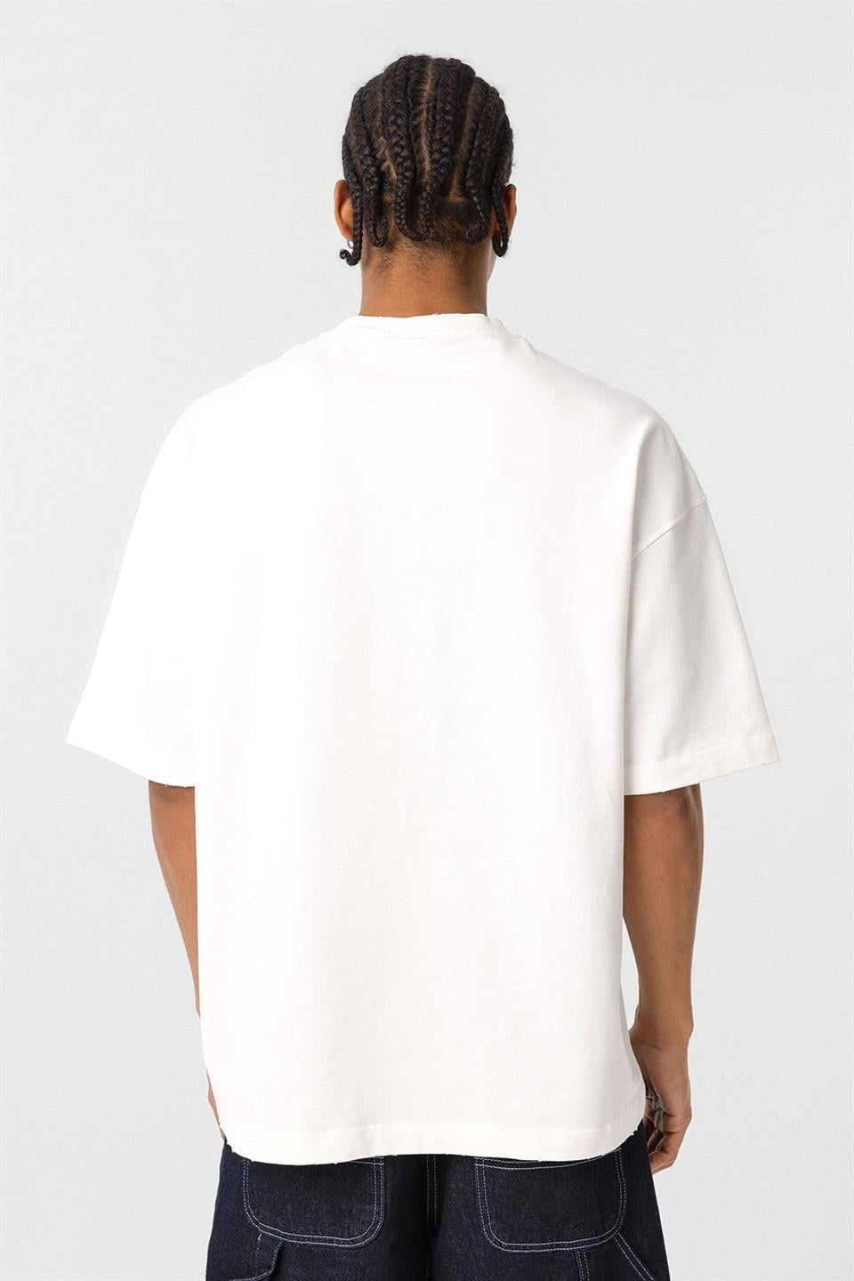 Oversized T-Shirt with Washed Pocket Detail