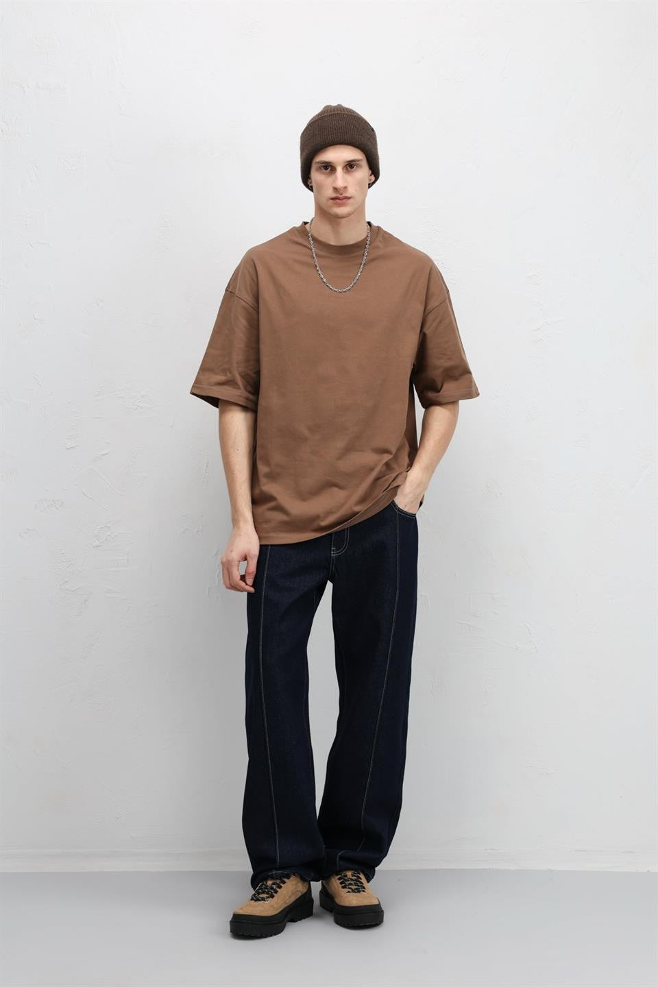 Basic Oversized Crew-Neck T-Shirt