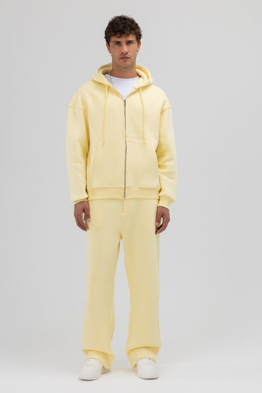 Basic Oversized Hooded Sweatshirt with Zipper