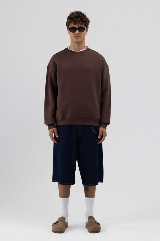 Basic Crew Neck Oversized Sweatshirt