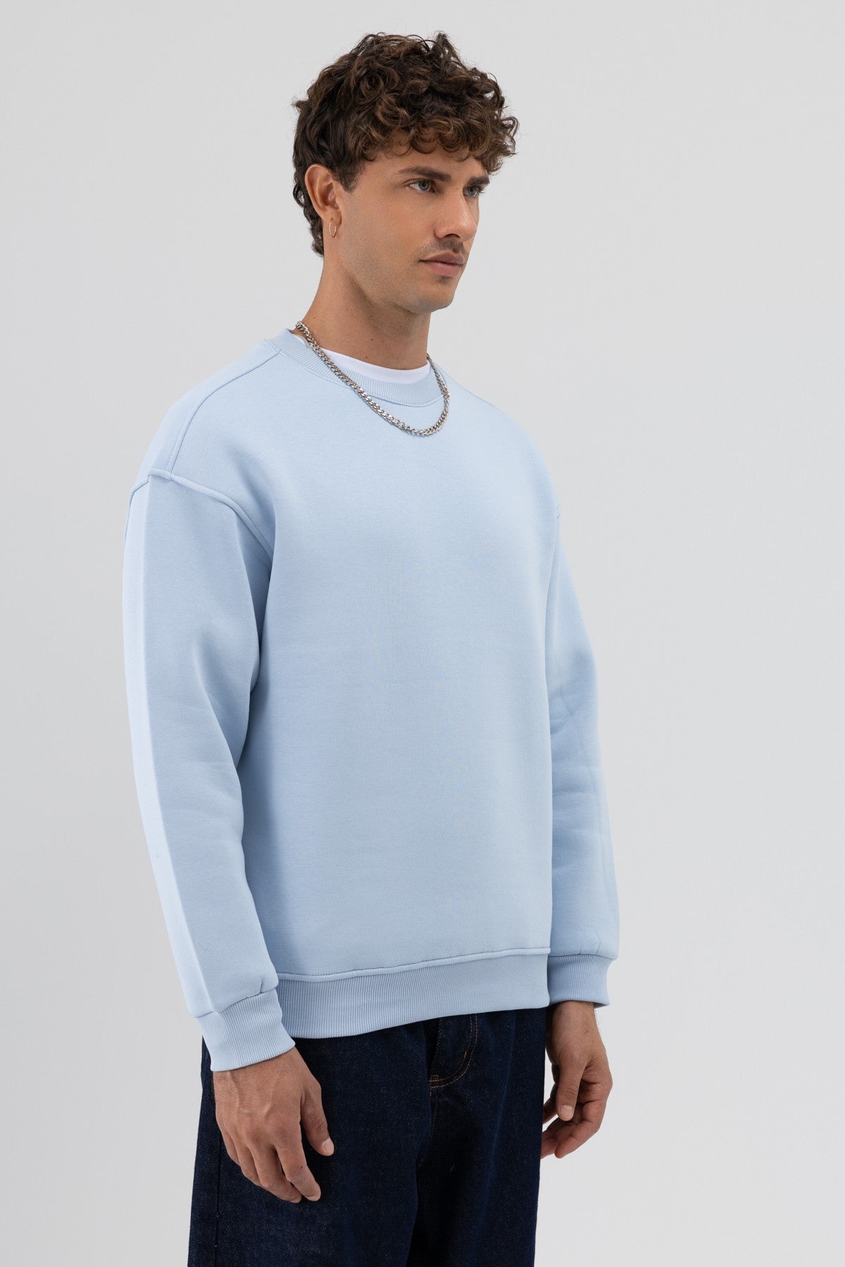 Basic Crew Neck Oversized Sweatshirt