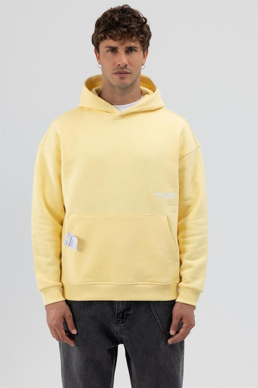 Oversized Hooded Printed Sweatshirt