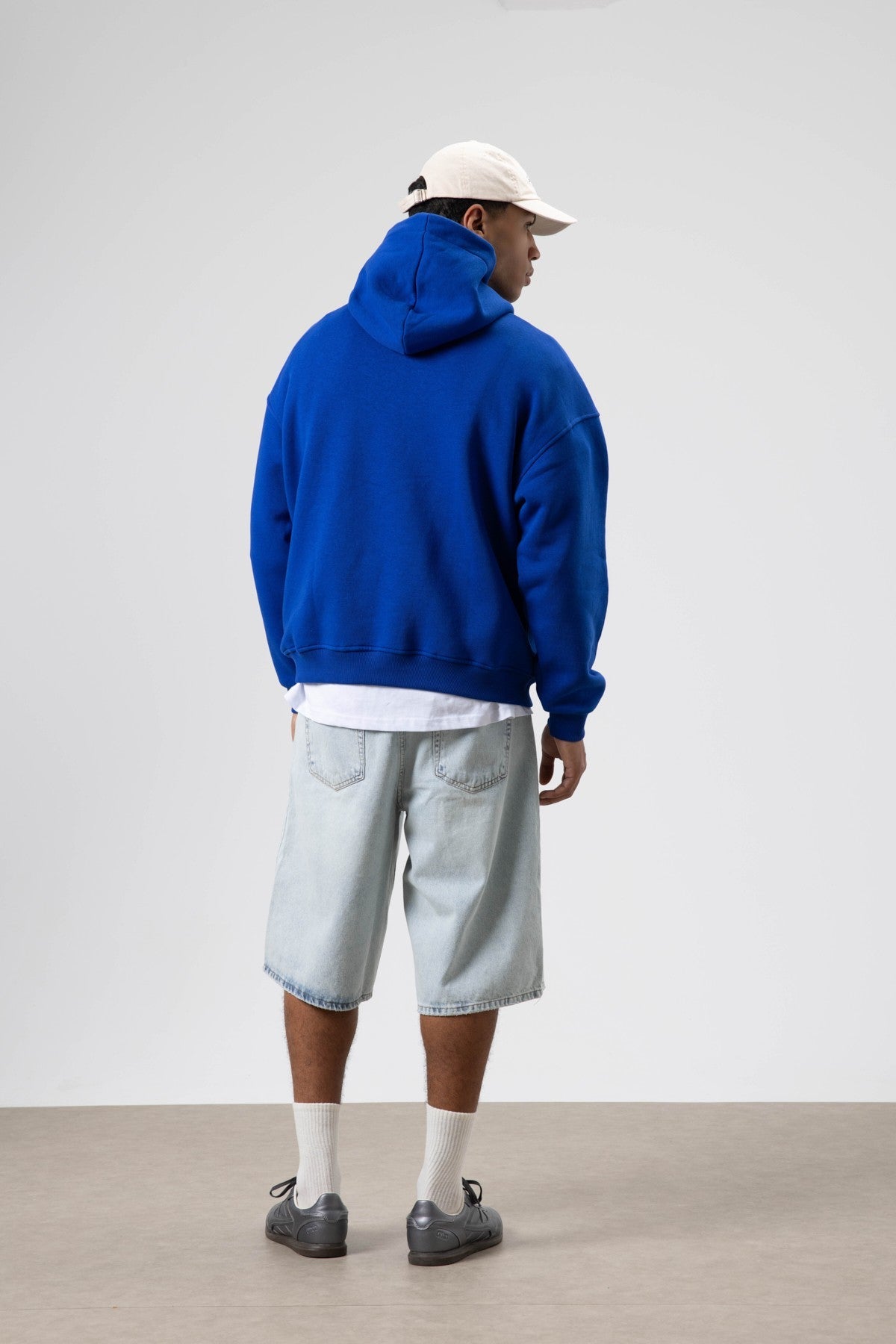 Oversized Hooded Sweatshirt with Scarf Detail