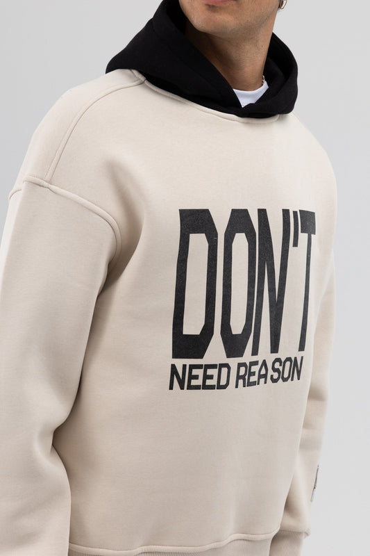 Two-Tone Printed Oversized Sweatshirt V70-92