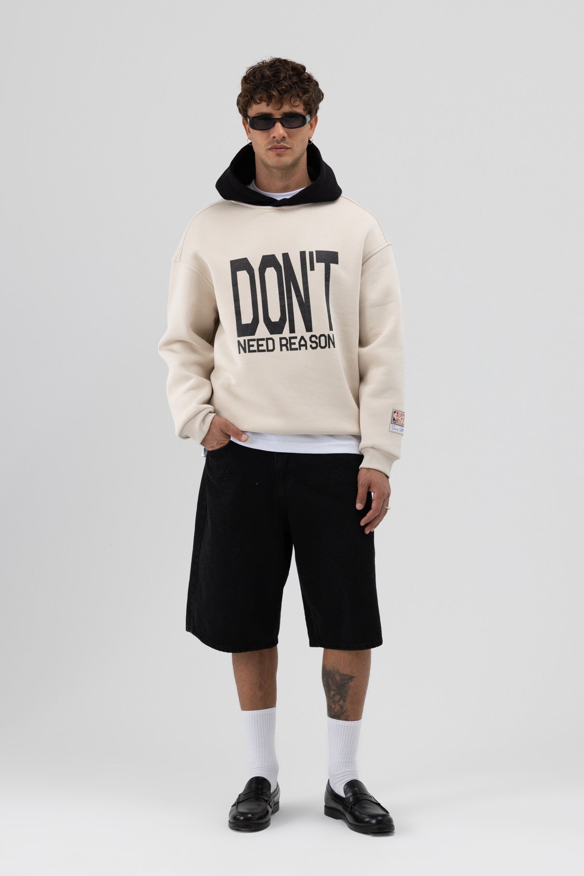 Two-Tone Printed Oversized Sweatshirt V70-92
