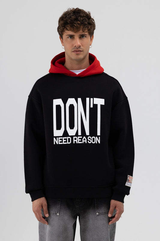 Two-Tone Printed Oversized Sweatshirt V70-92