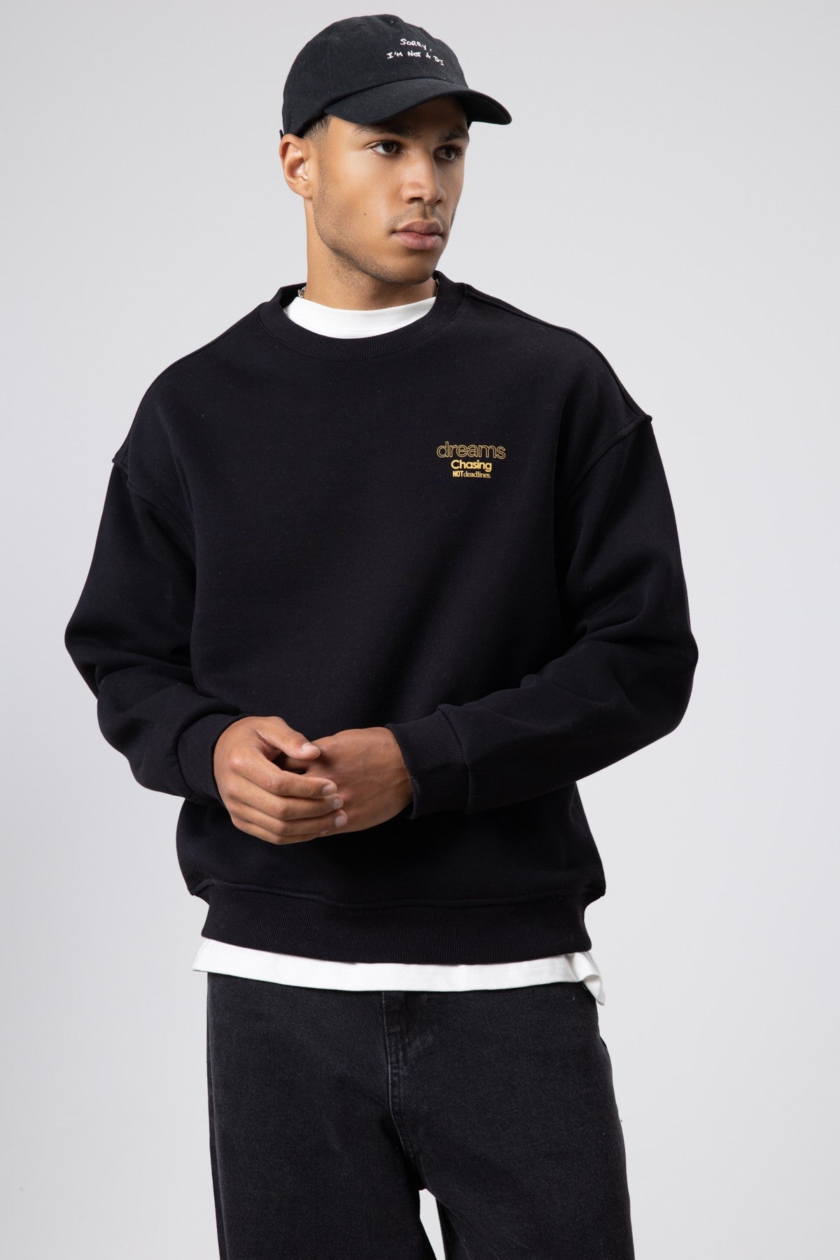Oversized Bike Neck Print Sweatshirt V70-95