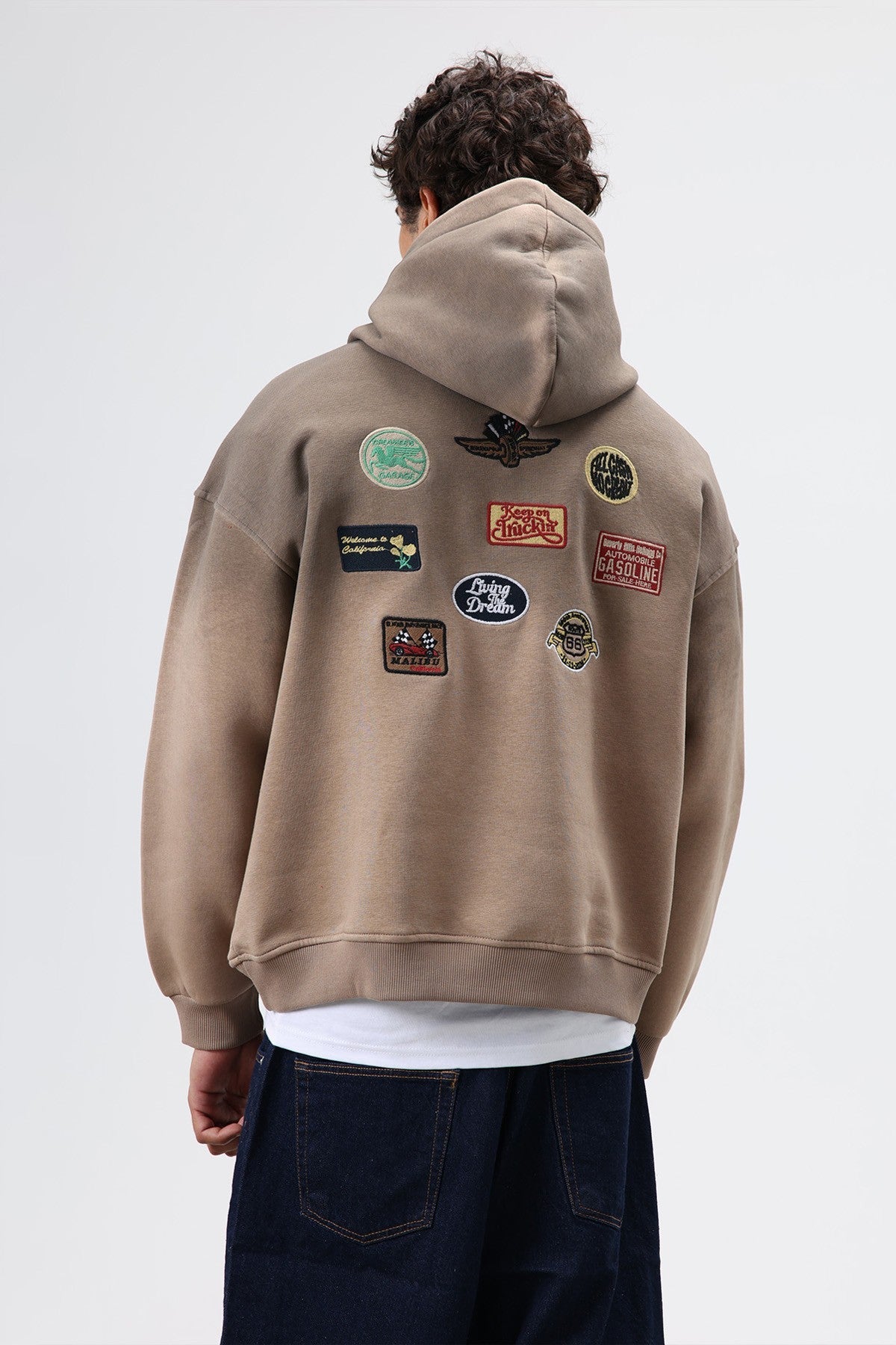 Oversized Printed Hooded Sweatshirt