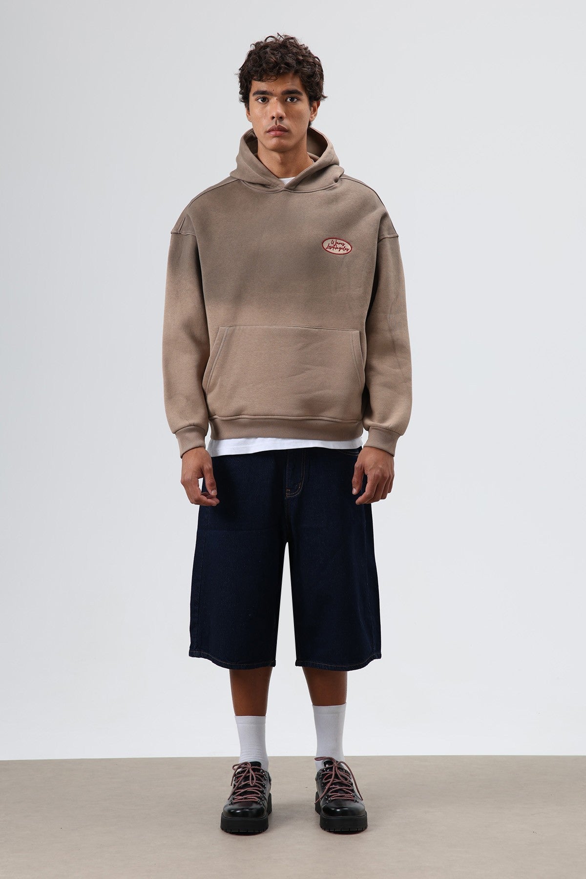 Oversized Printed Hooded Sweatshirt