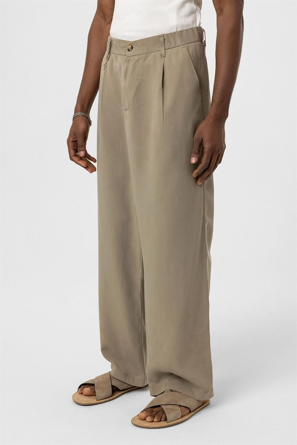 Relaxed-Fit Fabric Pants