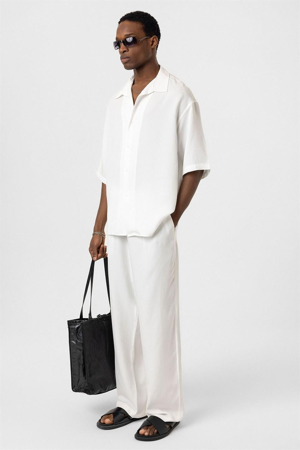 Relaxed-Fit Fabric Pants