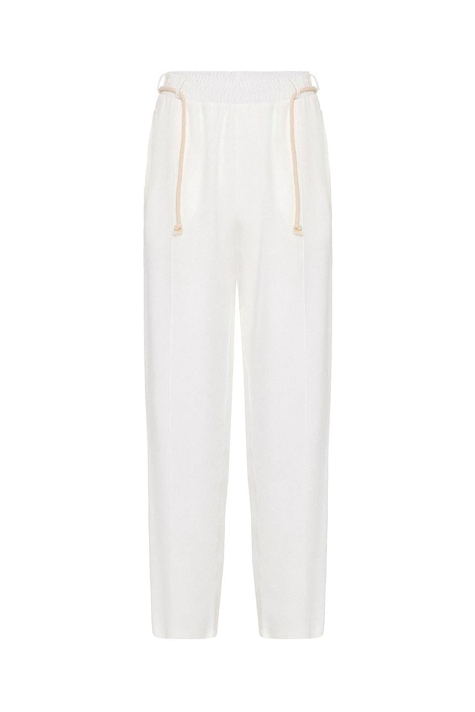 Baggy Lyocell Pants with Detailed Waistband