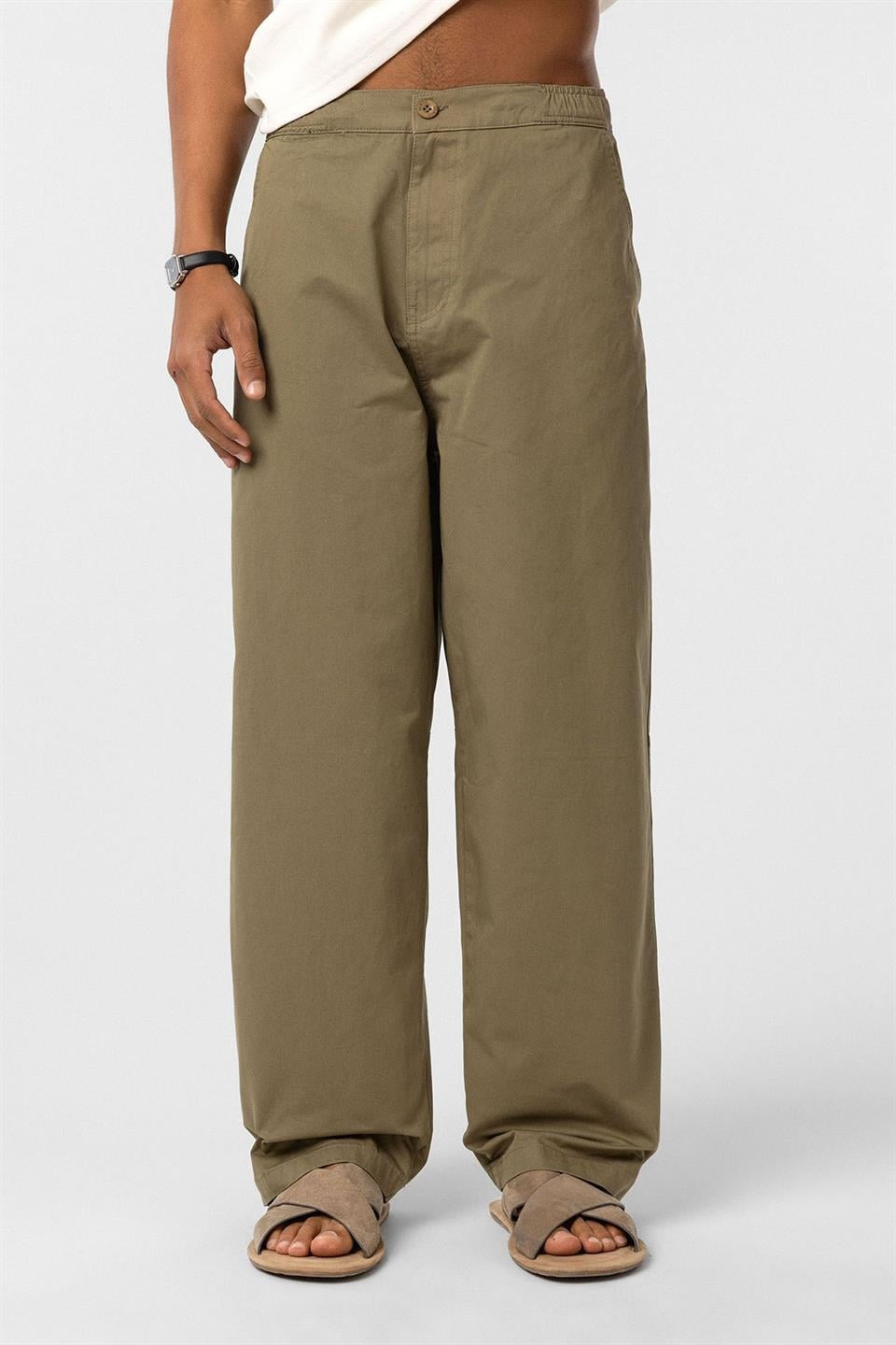 Pre-Washed Gabardine Baggy Pants