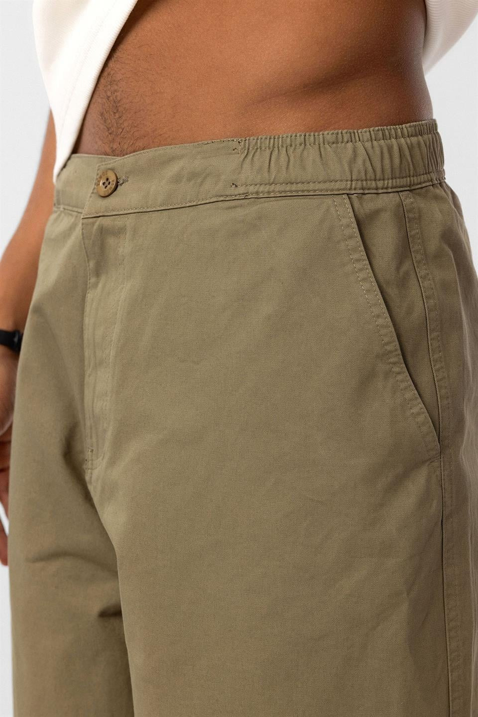 Pre-Washed Gabardine Baggy Pants