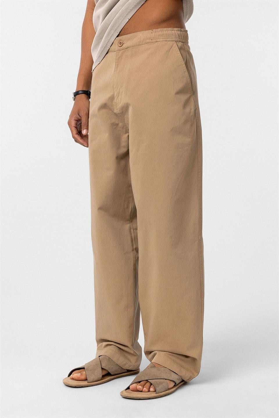 Pre-Washed Gabardine Baggy Pants