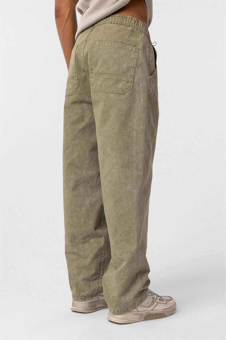 Pre-Washed Baggy Gabardine Pants