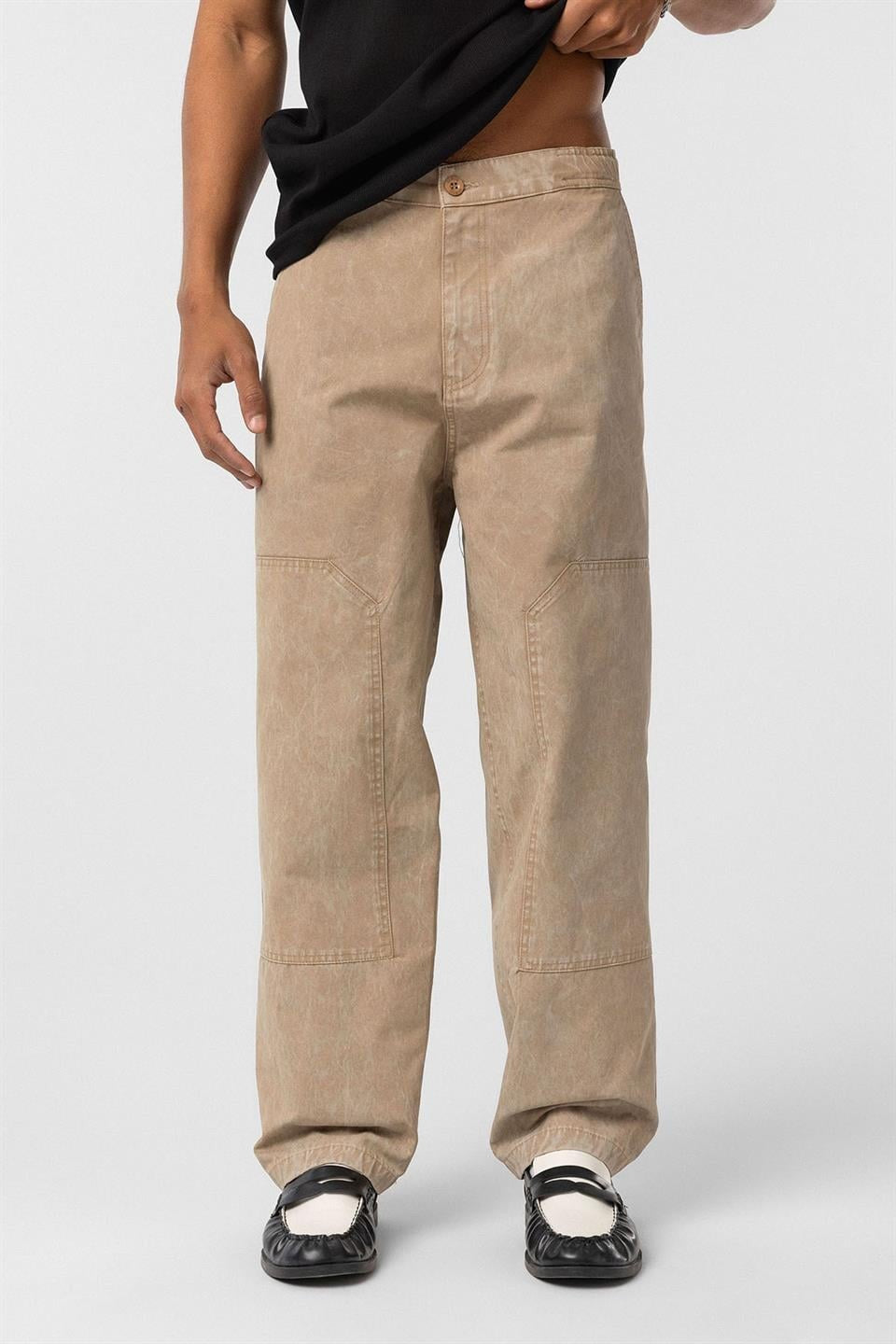 Pre-Washed Baggy Gabardine Pants