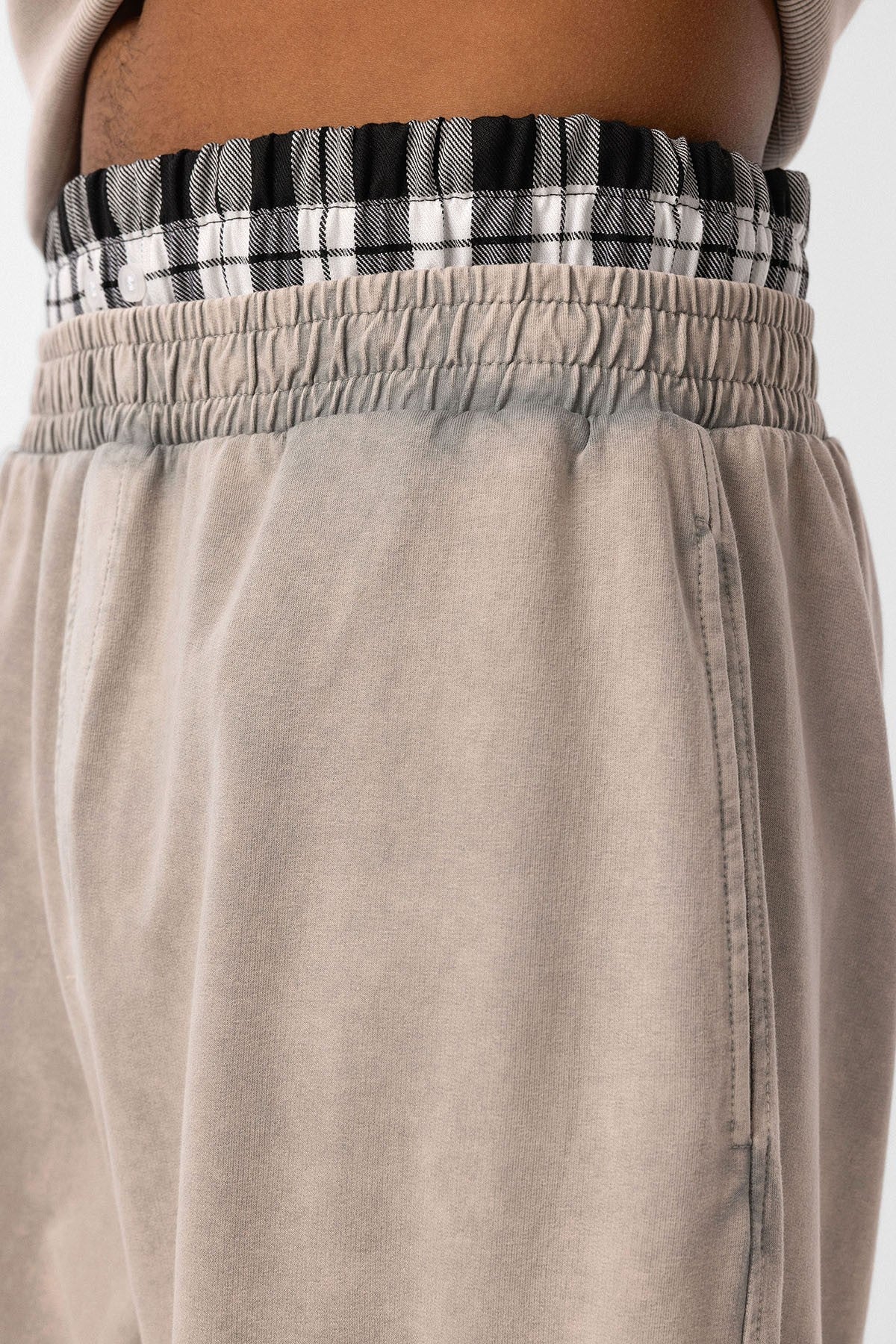 Washed, High-Waisted, Baggy Sweatpants