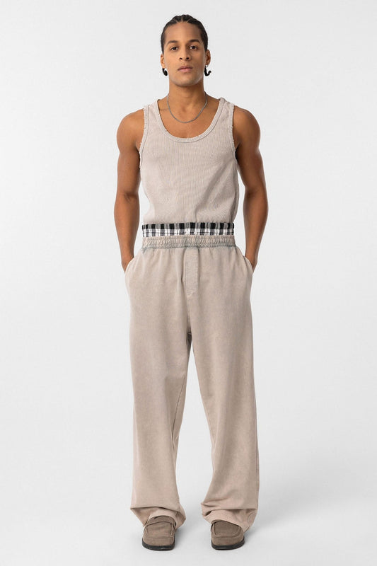 Washed, High-Waisted, Baggy Sweatpants