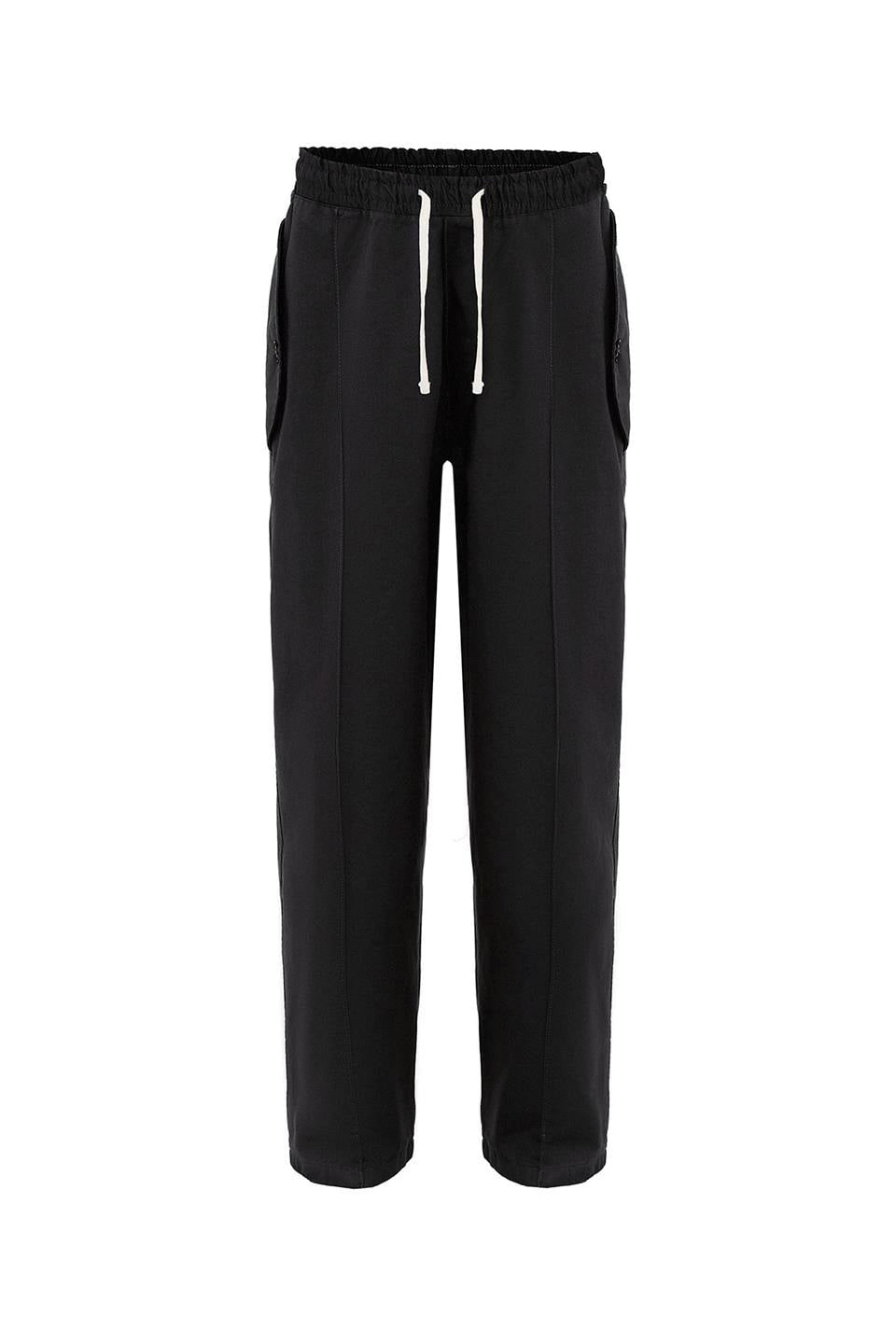 Lace-Up Baggy Gabardine Pants