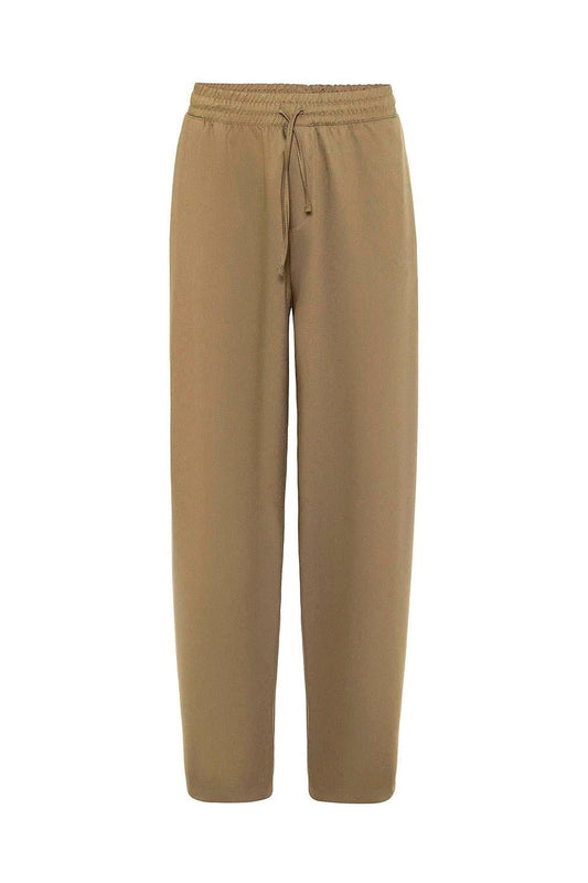Baggy Pants with an Elastic Waistband