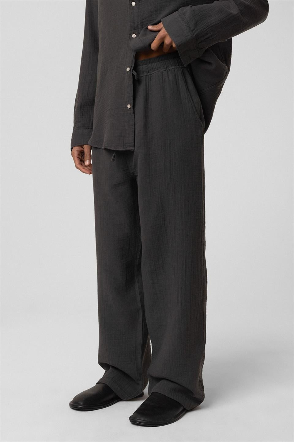 Baggy-Fit Muslin Linen Pants