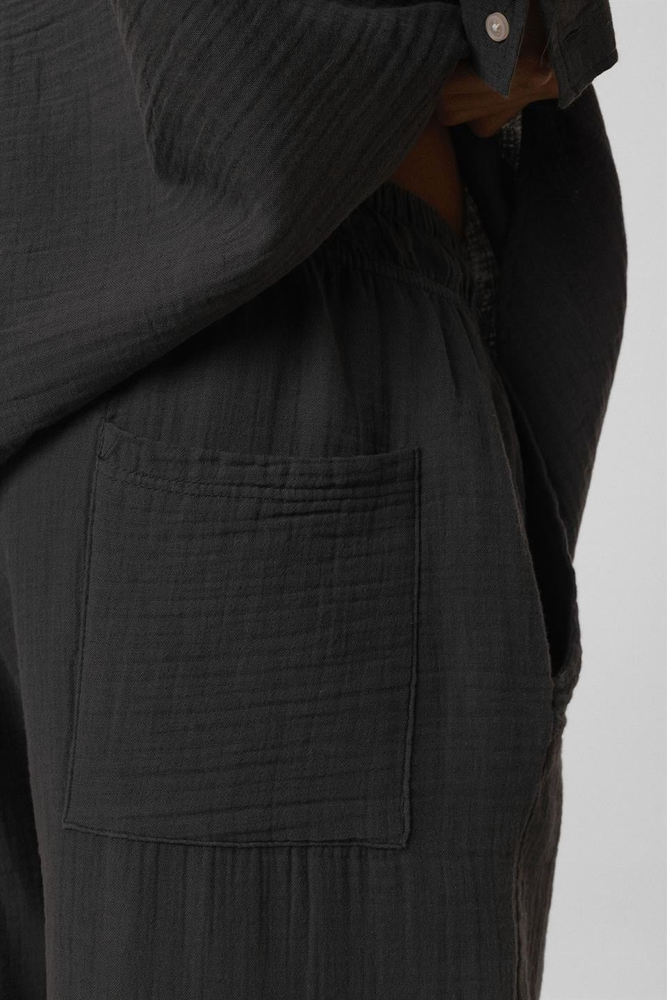 Baggy-Fit Muslin Linen Pants