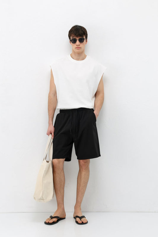 Oversized Linen Shorts