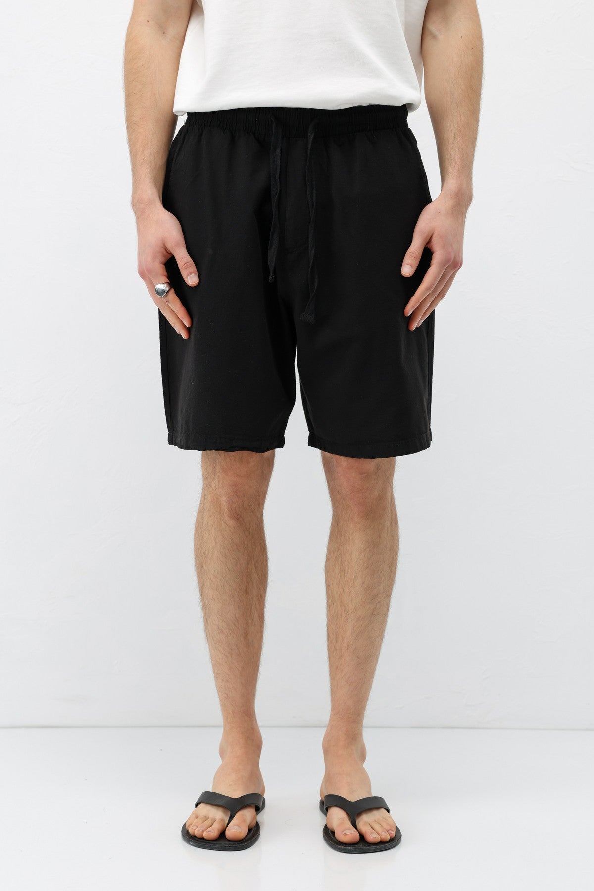 Oversized Linen Shorts