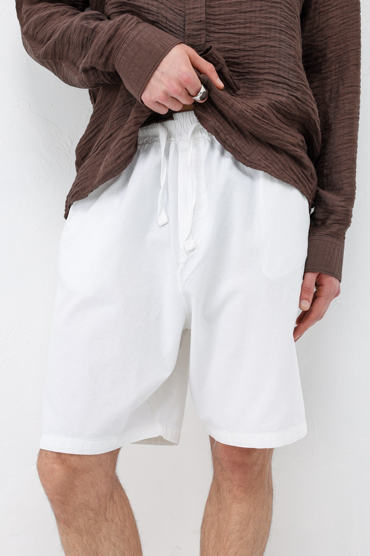 Oversized Linen Shorts