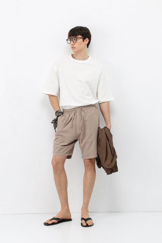Oversized Linen Shorts
