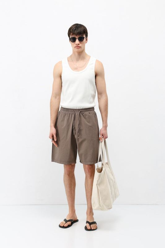 Oversized Linen Shorts