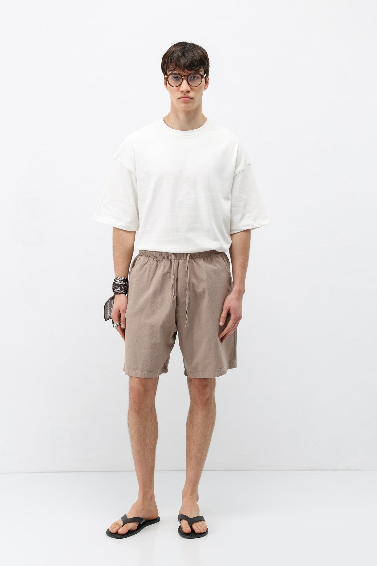 Oversized Linen Shorts