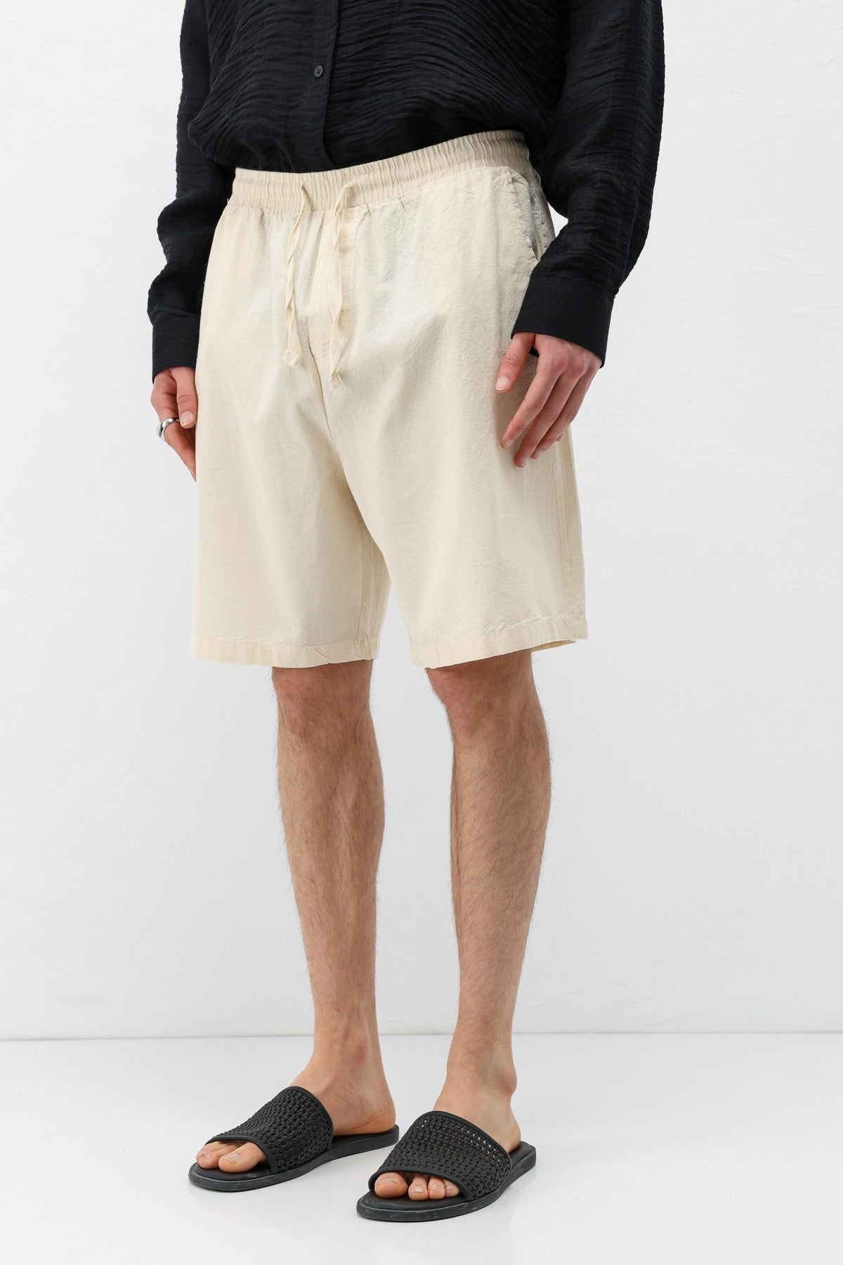 Oversized Linen Shorts