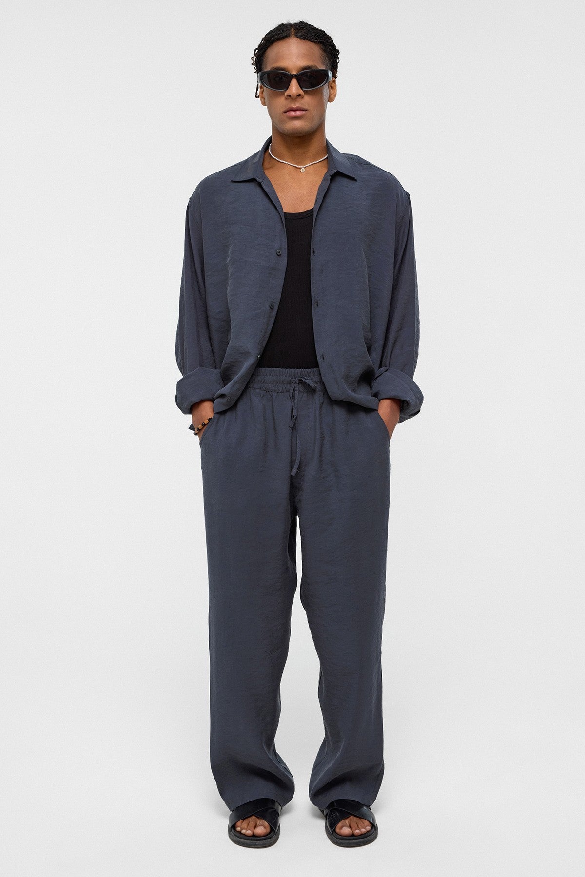 Baggy-Fit Modal Fabric Pants