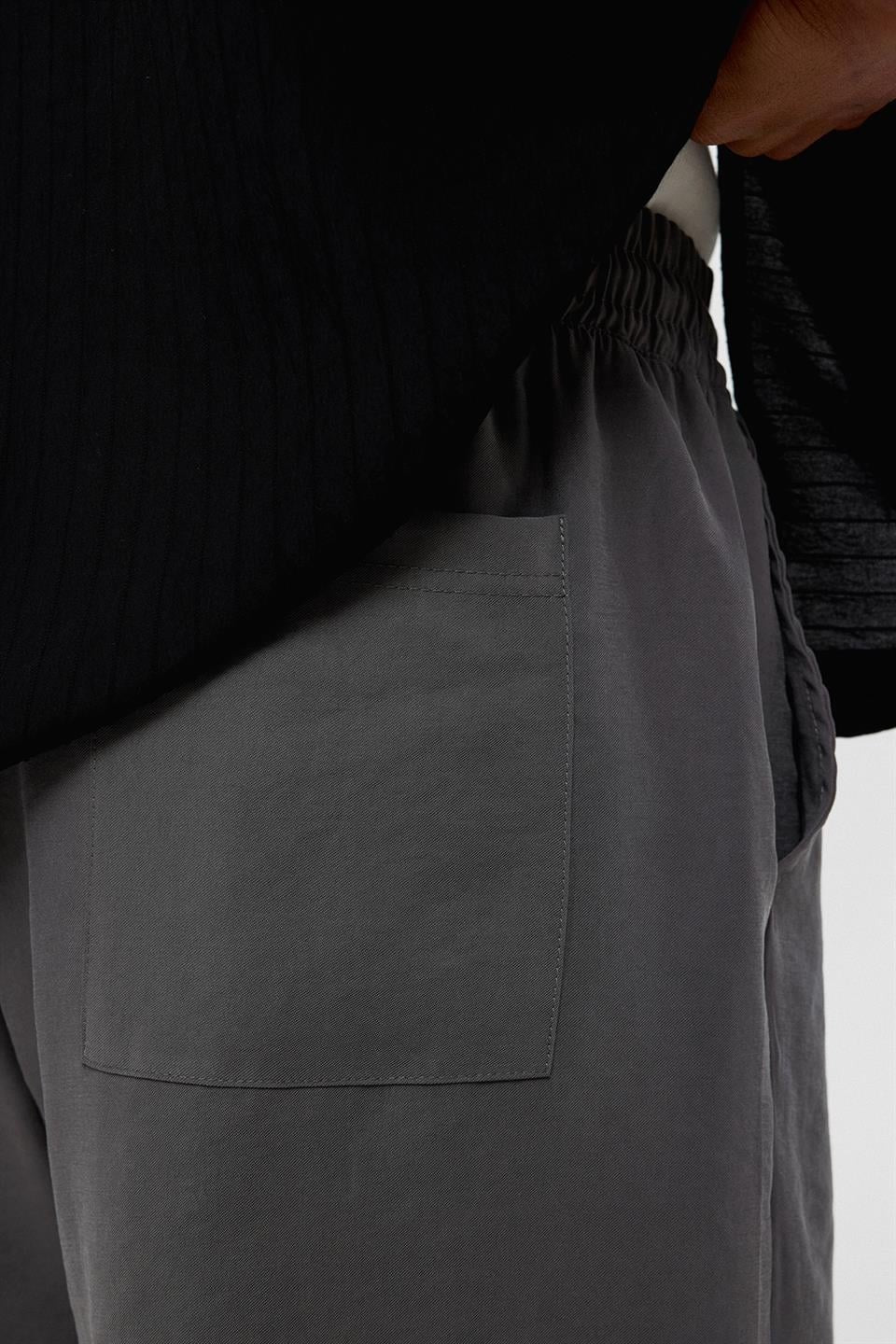 Oversized Modal Fabric Bermuda Shorts