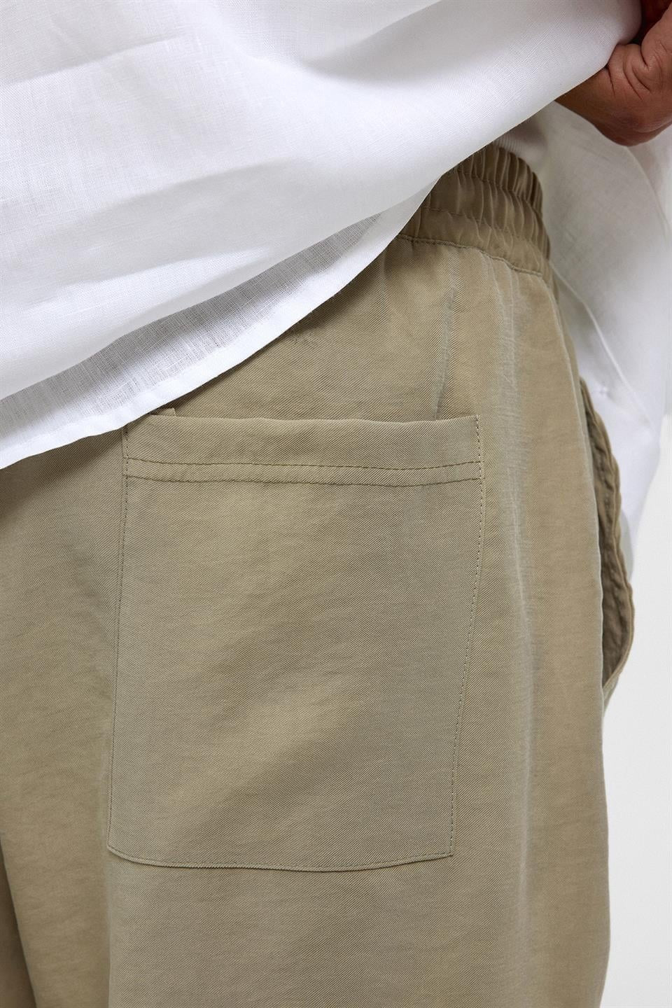 Oversized Modal Fabric Bermuda Shorts