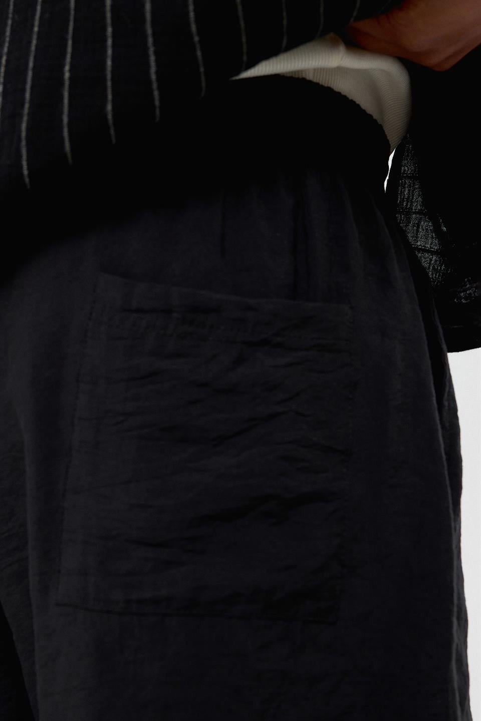 Oversized Modal Fabric Bermuda Shorts