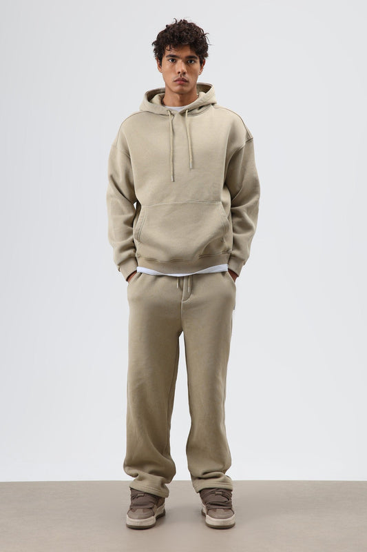 Pre-Washed Baggy Sweatpants, Khaki