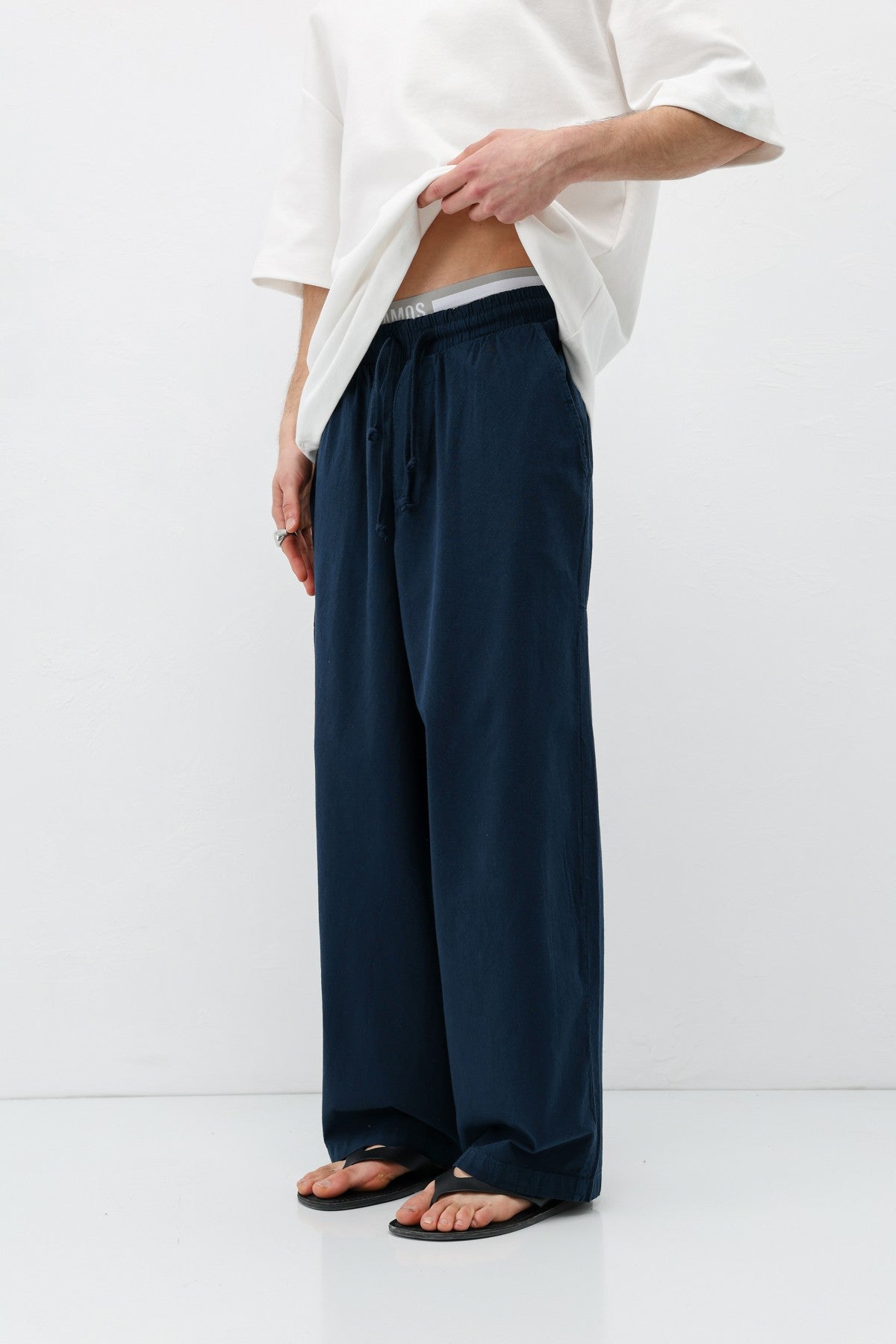 Super Baggy-Fit Linen Pants