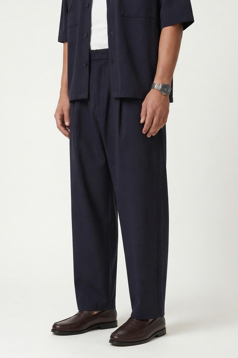 Super Baggy Fit Stretch Fabric Pants