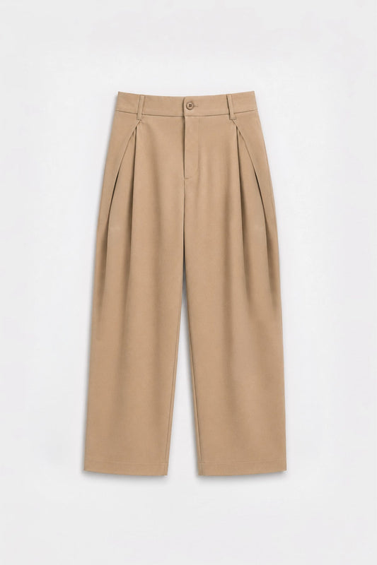 Barrel-Fit Cotton Pants