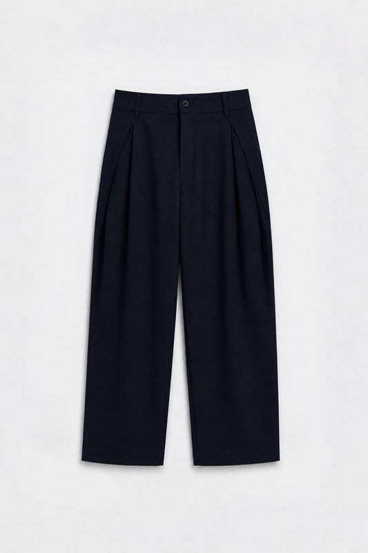 Barrel-Fit Cotton Pants