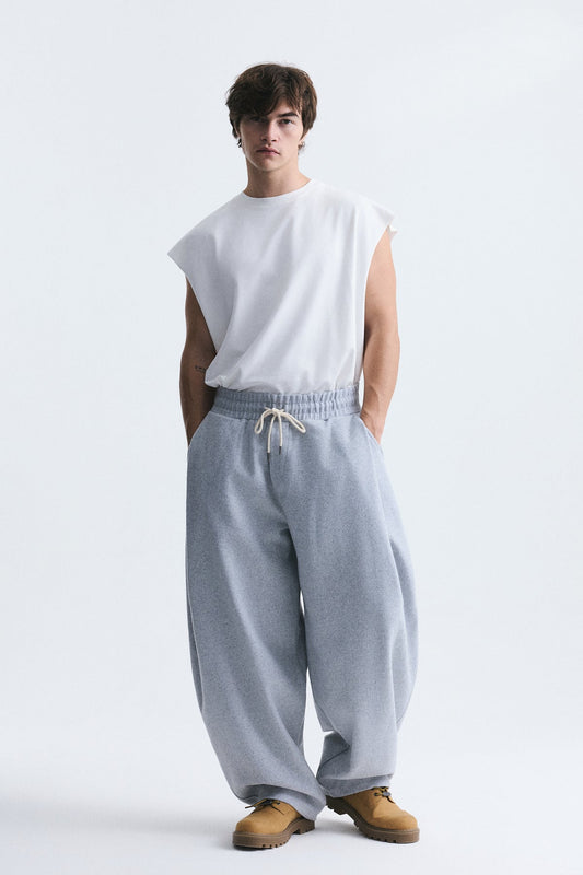 Balloon Fit Sweatpants with Pockets