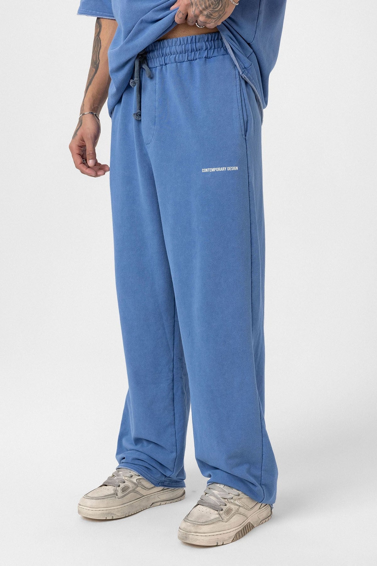 Oversized Washable Sweatsuit Set - Indigo